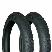 TDR 2pcs Bicycle Rubber Fat Tire 26" x 4" - Durable MTB Rubber Tire for Fat Bikes