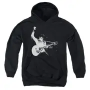 Hoodie - BLACK & WHITE GUITAR MAN Pull-Over Sweatshirt classic