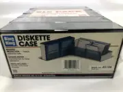 Six Pack Storage Cases for 3.5" Diskettes Ring King #47715 Holds 20 each Smoke