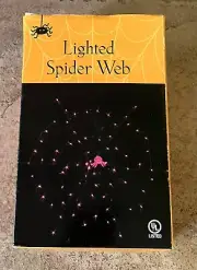 Halloween Lighted Spider Web with 76 Lights