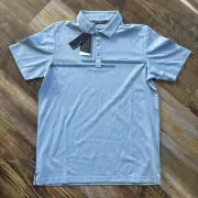 NEW Travis Mathew Golf Sandler Polo Mens Size Large Dress Blue 1MU152