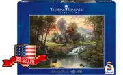 NEW SEALED Schmidt 58445 Thomas Kinkade Wooden House by the Bach 1000 Pc Puzzle