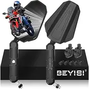 Adventure Bike Mirrors, Motorcycle Mirror Adventure Ball-Head ATV Rear View Mirror No Vibration & Wobble With 8/10MM Screw and 7/8" Handlebar Aluminum Mount Compatible with ATV Dirt Bike and More