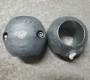 Martyr CMX08 1.75" Dia. Zinc Barrel Collar Shaft Anode w Allen Screw lot of 2