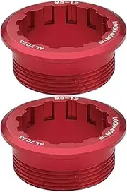 Ghjkldha Cassette Lockring Set, Aluminum Alloy Freewheel Cover, 3.2x3.2x1.3cm, 12-Speed Locking Ring, Anti-Slip Flywheel Lock, Sturdy Bike Component, Locking Mechanism for Cycling