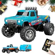 Mini Rc Monster Truck, Monster Truck Remote Control Car with 2.4ghz, Mini Rc Monster Truck 1/64, 2025 New Mini Rc Monster Truck, Peryfisoin Mini Rc Monster Truck, for Boys and Girls (F)