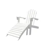 Cape Cod Adirondack Timber Armchair & Foot Stool Set
