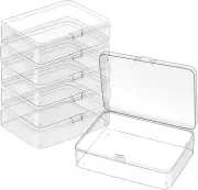 6 Pcs Small Plastic Boxes, Plastic Storage Containers Box, for Storage of Small