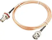 Boxonly Coaxial Cable with BNC Bulkhead Female to BNC Male Connectors Low Loss Coax Cable RG316 50 Ohm 20 Ft