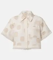 [Simkhai] Simkhai Topanga polka-dot crop top UK 12 neutrals