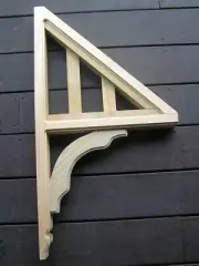 Wooden Verandah Bracket / Small window Awning Bracket - 800mmH x 440mmW x 66mm