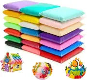 24 Colors Air Dry Clay Magical Kids Ultra Light Artist Plasticine Modeling Clay