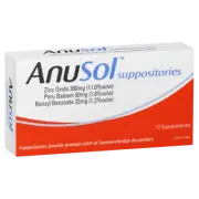 Anusol Suppositories 12 Pack Relief Haemorrhoidal Discomfort