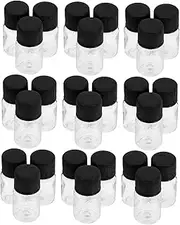 50pcs 5ml Clear Glass Vials - Mini Empty Bottles - Refillable Essential Oil Containers Small Glass Lotion Storage Jars with Screw Caps for Perfumes and