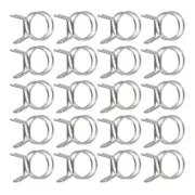 20Pcs 19mm/0.75inch Double Wire Spring Hose Clamp, Adjustable Spring Clips