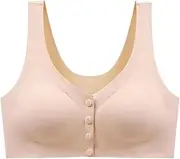 [HONGFSM] 2024 Seamless Mastectomy Bras Women Front Closure Ultra-thin Everyday Bra Post Surgery Breast Prosthesis Support Bra