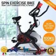 Spin Exercise Bike Flywheel Fitness Commercial Home Workout Gym Phone Holder NEW