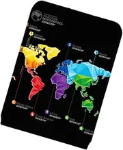 [ROMISBABA] World Map Pattern Luggage Protector Cover for Suitcases Durable Elastic Trolley Case Cover Unique Design for Easy Identification at Airports