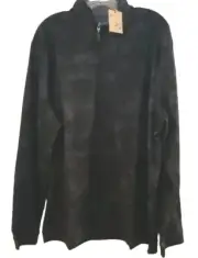 Woody's Retro Lounge 1/4 Zip Pull Over Camo Black Men's Large