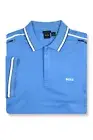 Hugo Boss Mens Open Blue Slim Fit Paule Stripe Collar Polo Shirt, 2XL XXL HB-171