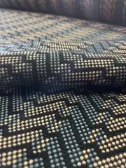 8+ yds Herman Miller Foothills Cobalt Blue Modern Wool Stripe Upholstery Fabric