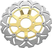 2pcs Gold Motorbike Front Brake Disc Rotors Compatible With Suzuki GSX750/750F/600F/R400 & SV 650/S DER./IZO. & RF600/400R