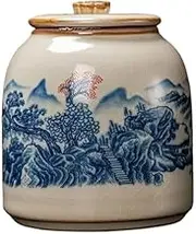 Kitchen Container Mihuang Ru Kiln Tea Jar Household Ceramic Storage Jar With Sealed Lid Exquisite Mini Tea Caddy For Loose Tea