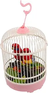 Vaguelly Voice Control Bird Cage for Realistic Sound Activated Singing Birds Simulation Unique Plaything for Home Decor and Skill Development
