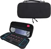 Carrying Case Hard Shell Protective Travel Case for Switch 2(2025) Console & Accessories - 10 Game Card Holders, Lightweight EVA Case with Hand Strap for Travel Storage (Black)