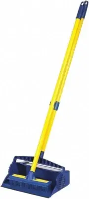 NOVUS SB9SET 4WLX9 Synthetic Blue Bristle Lobby Broom & Dust Pan 37"L Handle