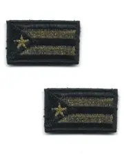 Puerto Rico Woodland Flag Patch Green Black Fits VELCRO® BRAND Lot of 2