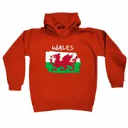 Wales Country Flag Nationality - Kids Children Hoodie