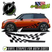 Checkered Flag Racing Stripes Graphics - Fits Mini Cooper 2014-2022 2023 2024