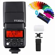 Godox TT350S 2.4G TTL HSS GN36 Speedlite Flash For Sony SLR Camera + Gels Filter