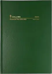 Collins 2023-24 Financial Year Diary Week to View, Size A5, Green
