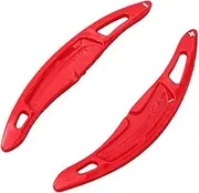Car Steering Wheel Shift Paddles for P&orsche Panamera M&acan Cayenne 911 718 Spyder 918 Auto Accessories Car Steering Wheel Shift Paddle Gear Extend Shifters HTEOPOEKFR(Red)