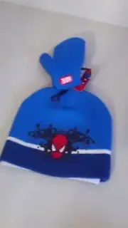 TODDLERS 2 PC SET 1 HAT 1 PR MITTENS ONE SIZE FITS MOST MARVEL SPIDER-MAN A-19