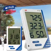 Indoor Outdoor Temperature Digital Thermometer LCD Humidity Meter Hygrometer OZ