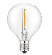 25 Pack G40 LED Globe Replacement Bulbs Warm White C7 E12 Base Patio Light Bulb