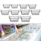 2Pcs Freezer Storage Basket Deep Wire Basket for Dormitory Kitchen Farmhouse