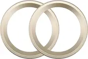 ACROPIX Universal 4" Subwoofer Speaker Rings Cover Spacers Speaker Audio Decorative Circle without Mesh Grille ABS Gold Tone - Pack of 2