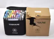 Toshare 80 Colors Double Tip Art Markers Dual Tip Blender Permanent Sketch