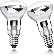 Bonlux 30W E14 Lava Lamp Bulb Dimmable R39 Reflector Bulb E14 SES Small Edison Screw Spotlight Halogen Bulb Warm White 2800K for Lava Lamps Replacement, (Silver Base, Pack of 2)