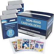 Semi Rigid Card Holder | PSA Graded Card Sleeves & Holder, PSA Cards Sleeves, Sports Saver SGC Slab Sleeve, #1 Hard Sleeve for Cards Grading Submission Approved for BGS, CSG, Clear TCG Protector.
