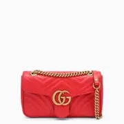 [GUCCI] GG Marmont red small shoulder bag One size Red