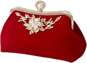 [BESTYASH] Elegant Evening Bag Rhinestones Plush Clutch Purse for Women for Banquets Parties