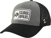 ZHATS Standard NCAA Officially Licensed Snapback Hat Big Rig Patch Gray Black Defer