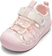 [Balabala] Toddler Sneakers Girls Boys Breathable Walking Shoes Sport Sandals Sandals Lightweight Mesh Upper with Hook and Loop