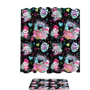 Christmas Winter Colorful Snowman Pattern Shower Curtain