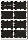 AIMALL 40 Jar Labels Stickers Black Labels Chalk Pen Kitchen Pantry Spice Her...